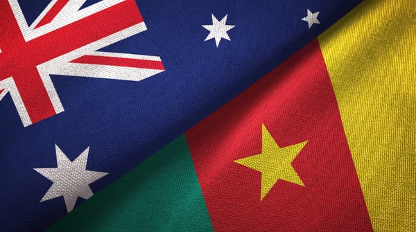 Avustralya ve Kamerun iki katlanmış bayrak birlikte 