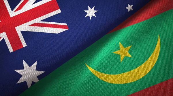 Avustralya ve Moritanya iki katlanmış bayrak birlikte