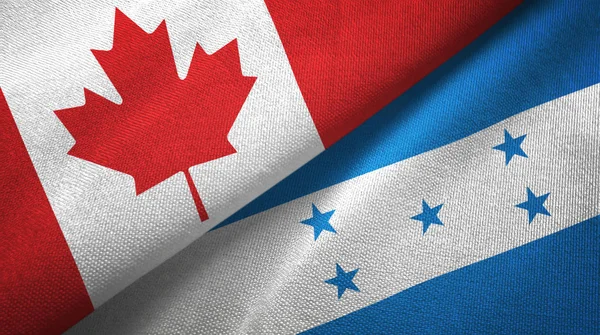 Kanada Honduras Dvě Složené Vlajky Dohromady — Stock fotografie