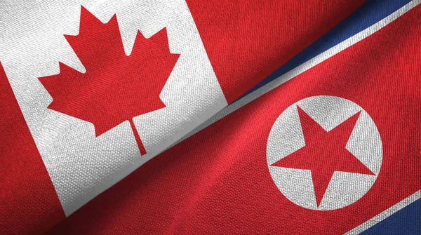 Kanada ve Kuzey Kore bayrakları bir arada