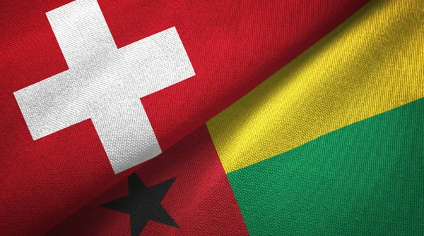 İsviçre ve Gine Bissau iki katlanmış bayrak birlikte