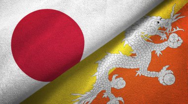 Japonya ve Bhutan bayrakları birlikte katladılar. 
