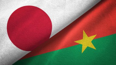 Japonya ve Burkina Faso bayrakları bir arada 