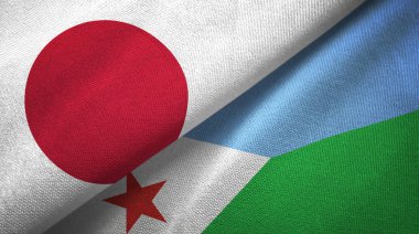 Japonya ve Cibuti bayrakları bir arada
