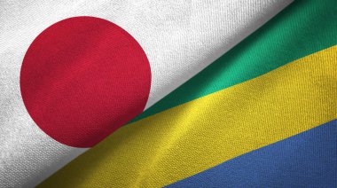 Japonya ve Gabon bayrakları bir arada