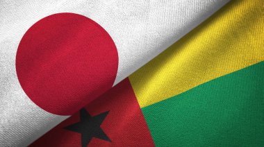 Japonya ve Gine-Bissau bayrakları bir arada.