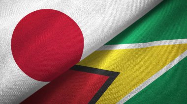 Japonya ve Guyana 'nın bayrakları birleşti.