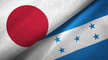 Japonya ve Honduras bayrakları bir arada