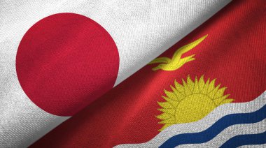 Japonya ve Kiribati bayrakları bir arada