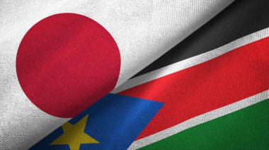 Japonya ve Güney Sudan bayrakları bir arada