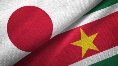 Japonya ve Surinam, iki bayrak bir arada