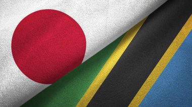 Japonya ve Tanzanya 'da iki bayrak bir arada