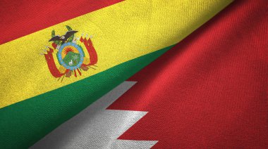 Bolivya ve Bahreyn iki katlanmış bayrak birlikte 