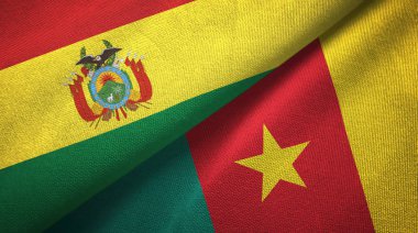 Bolivya ve Kamerun iki katlanmış bayrak birlikte 