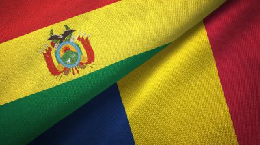 Bolivya ve Chad iki katlanmış bayrak birlikte 