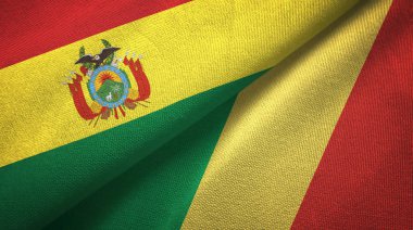 Bolivya ve Kongo iki katlanmış bayrak birlikte 