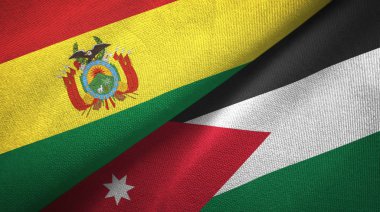 Bolivya ve Jordan'ın iki katlanmış bayrak birlikte