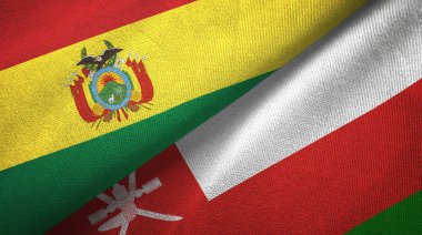 Bolivya ve Umman iki katlanmış bayrak birlikte