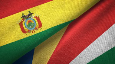 Bolivya ve Seyşeller iki katlanmış bayrak birlikte