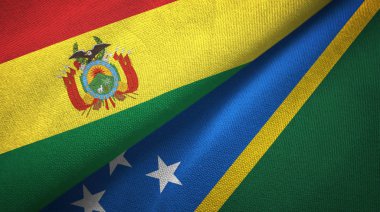 Bolivya ve Solomon Adaları iki katlanmış bayrak birlikte