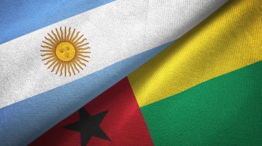 Arjantin ve Gine Bissau iki katlanmış bayrak birlikte