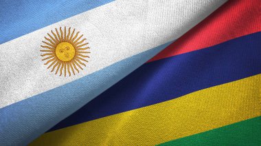 Arjantin ve Türkiye iki katlanmış bayrak birlikte