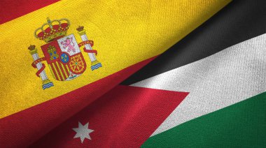 İspanya ve Ürdün bayrakları bir arada