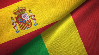 İspanya ve Mali bayrakları bir arada