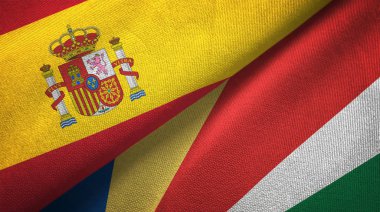 İspanya ve Seyşeller, iki bayrak bir arada.