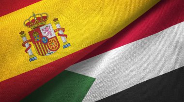 İspanya ve Sudan bayrakları bir arada 