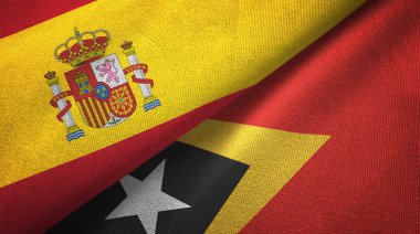 İspanya ve Timor-Leste Doğu Timor Bayrakları