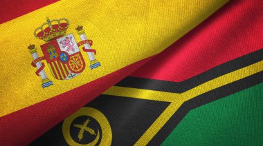 İspanya ve Vanuatu bayrakları bir arada