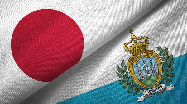 Japonya ve San Marino bayrakları bir arada.