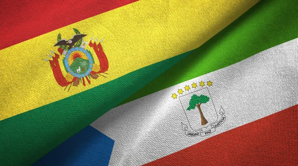 Болівії Екваторіальної Гвінеї Два Складені Разом Прапори — стокове фото