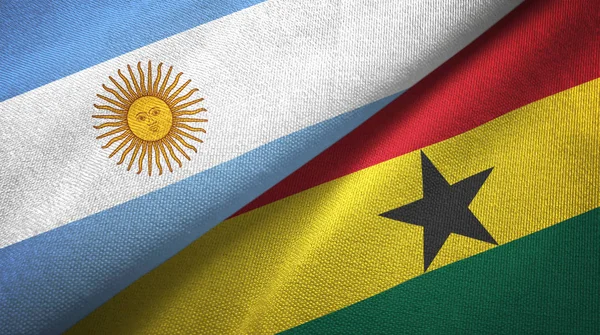 Arjantin ve Gana iki katlanmış bayrak birlikte