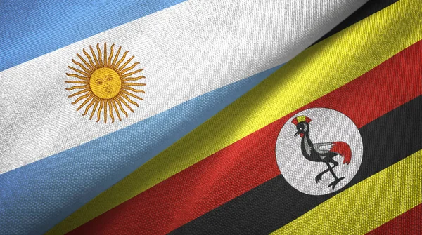 Аргентина Уганда Складывают Вместе Два Флага — стоковое фото