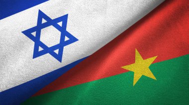 İsrail ve Burkina Faso iki katlanmış bayrakları birlikte 