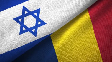 İsrail ve Chad iki katlanmış bayrak birlikte 