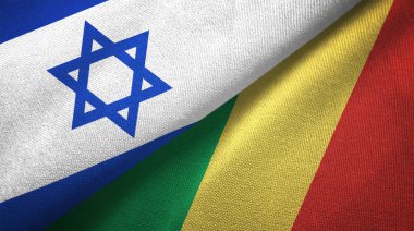 İsrail ve Kongo iki katlanmış bayrak birlikte 