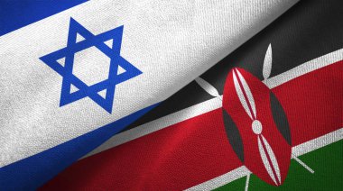 İsrail ve Kenya iki katlanmış bayrak birlikte