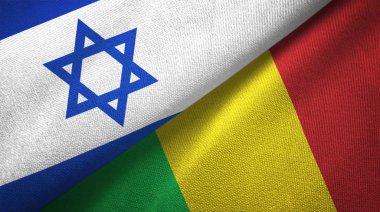 İsrail ve Mali iki katlanmış bayrak birlikte