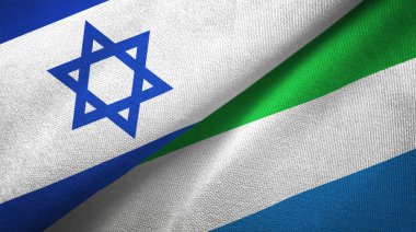 İsrail ve Sierra Leone iki katlanmış bayrakları birlikte