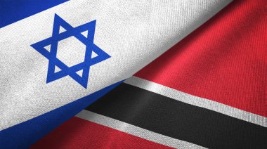İsrail ve Trinidad ve Tobago iki katlanmış bayrak birlikte