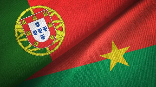 Португалія Буркіна Фасо Два Складені Разом Прапори — стокове фото