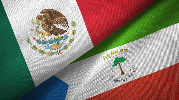 México Guinea Ecuatorial Doblaron Dos Banderas Juntas — Foto de Stock