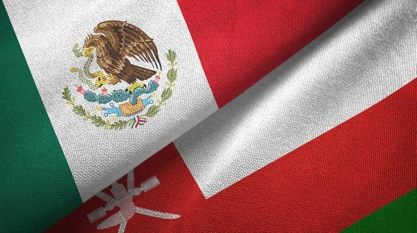 México Omán Doblaron Dos Banderas Juntas — Foto de Stock
