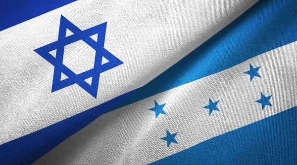 Israel Honduras Two Folded Flags Together — Stock Photo, Image
