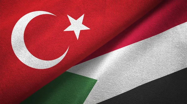 Turkey and Sudan two folded flags together