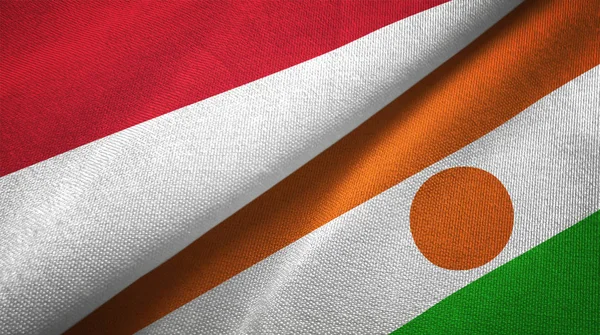 Indonesia and Niger two folded flags together