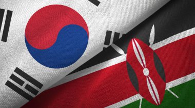 Güney Kore ve Kenya bayrakları bir arada